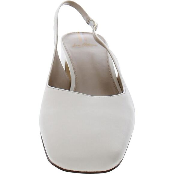 Sam Edelman Womens Terra Ivory Leather Square Toe Pumps Shoes NWOB - Picture 3 of 4